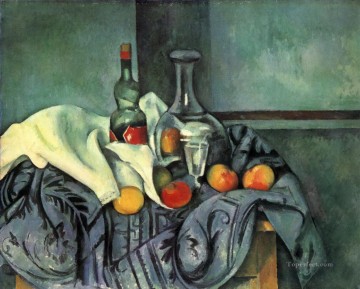 Impressionist Still Life Painting - Still life peppermint bottle Paul Cezanne